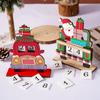 Wooden Santa Calendar Ornaments Car Style Car Wooden Ornament Christmas Advent Calendar  Home