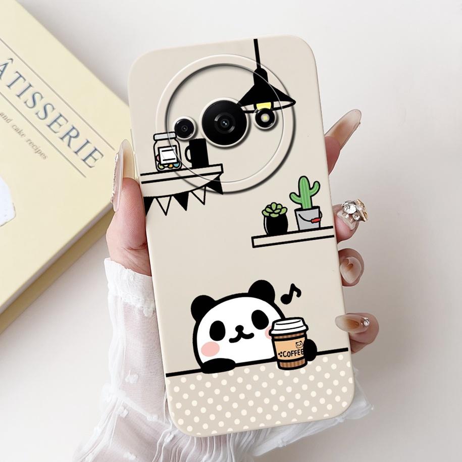 Чехол для Xiaomi Redmi A3 2024 Новый Модный Квадратный Силиконовый Цветочный Чехол для Защиты Объектива Камеры для Xiaomi Poco C61 RedmiA3 Бампер