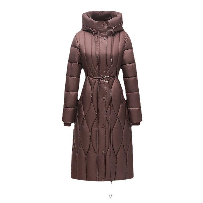 Зимняя новая удлиненная хлопковая утепленная одежда, женская свободная хлопковая куртка с капюшоном
