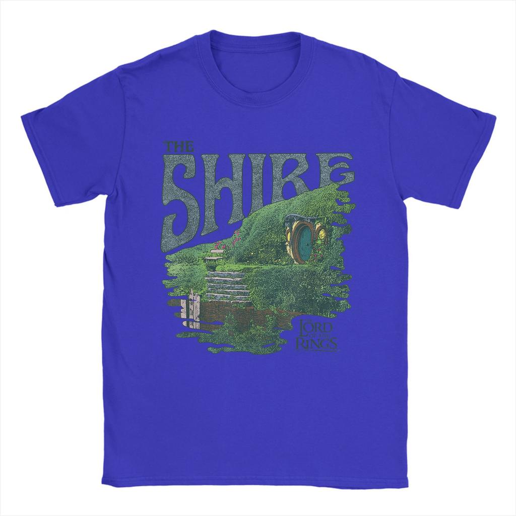 Футболка The Shire L-Lords Of The R-Rings для мужчин Повседневная футболка из чистого хлопка с круглым вырезом и коротким рукавом с принтом Одежда