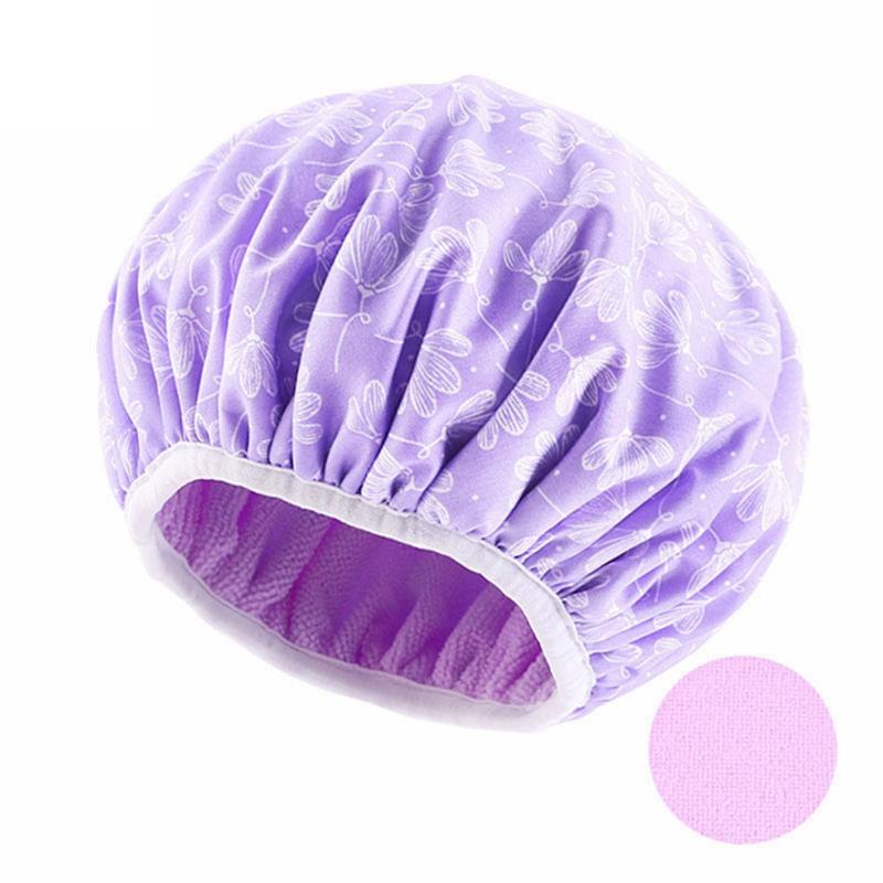 Женская водонепроницаемая шапочка для ванны, эластичные чехлы для волос для душа, шапочки для купания, шапочка для красоты, пылезащитная шапочка для волос, аксессуары для ванной комнаты