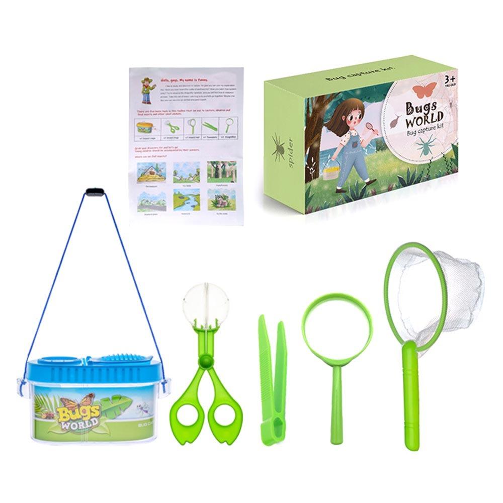 6 шт./набор Средство для просмотра насекомых Коробка для наблюдения за насекомыми Пластиковые экспериментальные игрушки с насекомыми Подарок