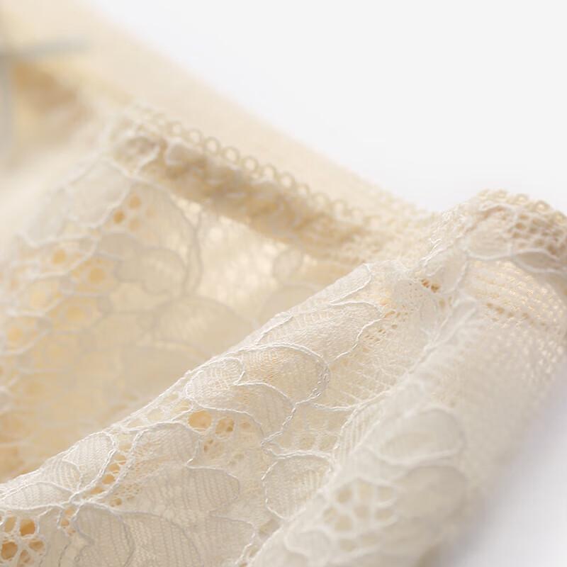 JinSanTa Women's Silk Lace Trim Mid-Waist Seamless Briefs NZF9C217