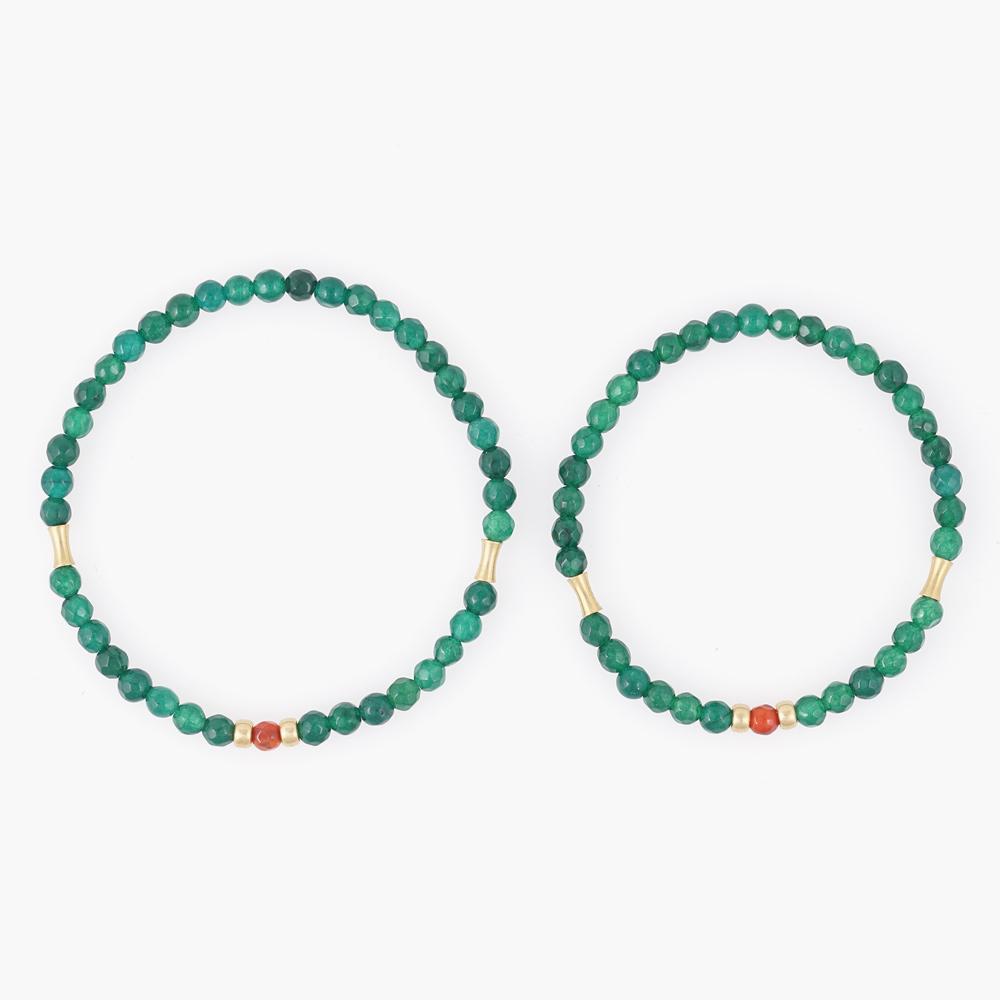 Браслет из натурального камня агата Jbans Classic Red Point Green Cut (C2501Ac1240_Gn)