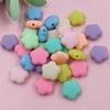 Hanmade DIY Loose Beads Fashion 30PCS Necklace Rubber Jewelry Making Bracelets 15*7mm 10 Colors Flowers Beads