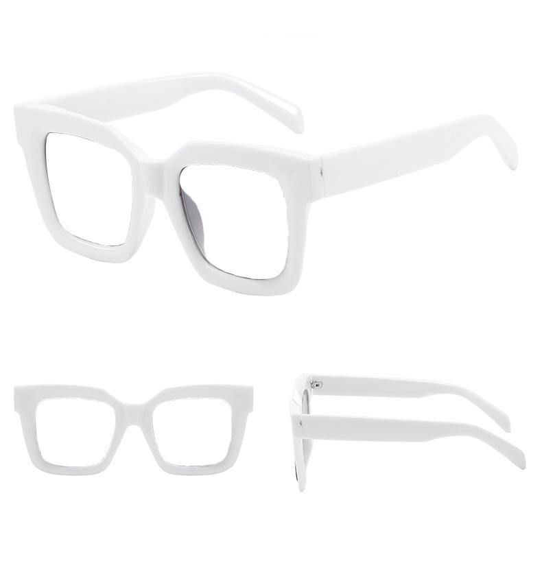 New Blue Light Blocking Women'S Presbyopic Glasses Transparent Brown Big Square Reading Glasses Astigmatism Prescription Eyewear