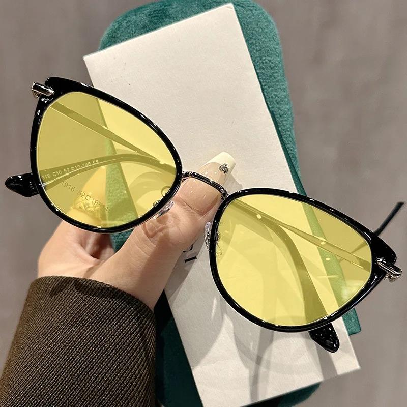 Модные очки для близорукости «кошачий глаз», очки для ночного видения, готовые очки для коррекции зрения, унисекс, диоптрии от 0 до -4,0