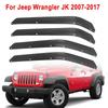 Передние и задние расширители крыльев для Jeep Wrangler JK 07-17 Удлинение Расширение ABS Черный 4 шт. Более широкий защитник колес Внедорожные расширители крыльев