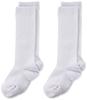 Cotton Comfortable White Sizes for Boys and School Wear Kids' Knee-High Socks, Blend, Fit, Supportive, Rib, 2-Pair Set, 16-18, Girls,