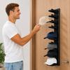 2PCS Baseball Cap Storage Rack Strong Adhesive Wall Mounted Hat Organizer Multi Layer Hat Hook Holder Space Saving Cap Display