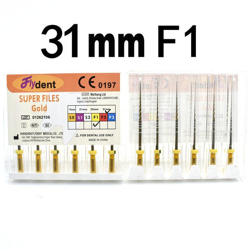 Dental Root Canal File Gold Endo Rotary Super Files Golden Endodontic Files 25Mm Nickel Titainium Instrument Dentistry