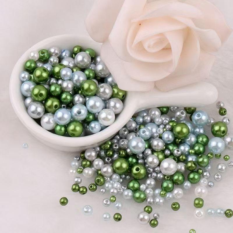 Высококачественная перфорированная разноцветная имитация жемчуга ABC, своими руками, платье из бисера, серьги, браслет, ожерелье с россыпью бусин