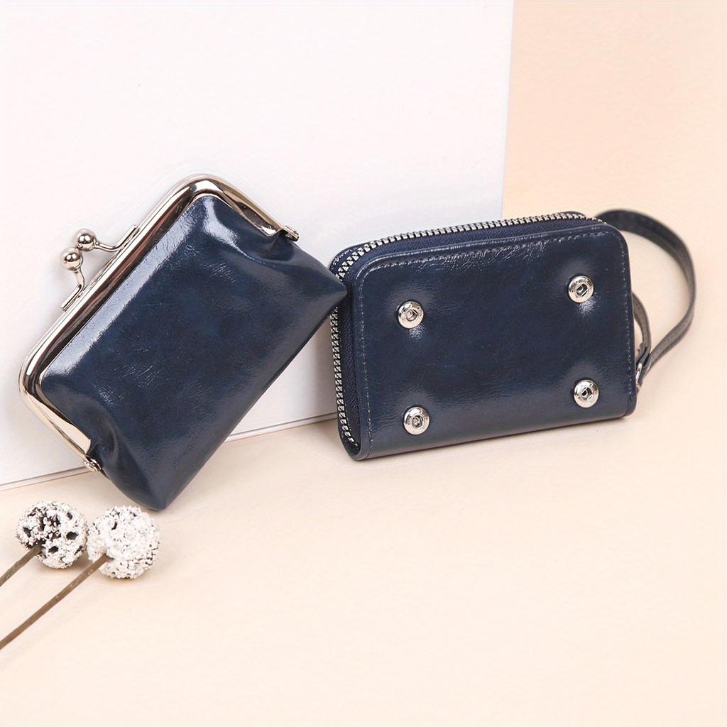 New Women PU Leather Wallets Female Short Hasp Coin Purses Ladies Portable Money Bag Large Capacity Card Holders Clutch