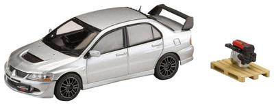 HJ64 164 Mitsubishi Lancer Evolution 8 MR GSR с моделью двигателя Металлик прохладного серебристого цвета Готовое изделие