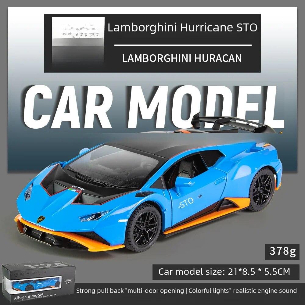 Модель автомобиля Lamborghini STO Alloy в масштабе 1/24 — идеальная копия суперкара для коллекционеров — точная детализация, первоклассное мастерство