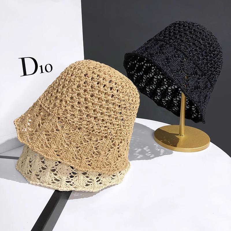 Новая шляпа рыбака детская летняя полая плетеная соломенная шляпа солнцезащитная маска для лица шляпа-ведро дышащая солнцезащитная шляпа-панама