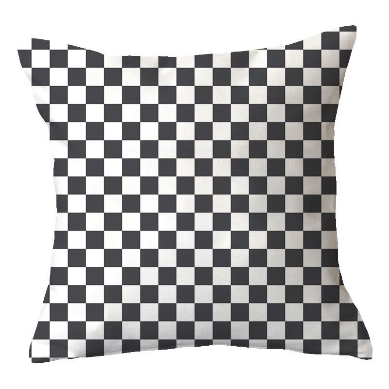 Simple New Square Geometric Plush Pillowcase Home Fabric Sofa Pillow Cushion Cover