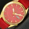 ВОССТАНОВЛЕННЫЕ ВИНТАЖНЫЕ SEIKO 5 АВТОМАТИЧЕСКИЕ 6309A ЯПОНИЯ МУЖСКИЕ ЧАСЫ С КРАСНЫМ ЦИФЕРБЛАТОМ a425927-2 RL620a-a425927