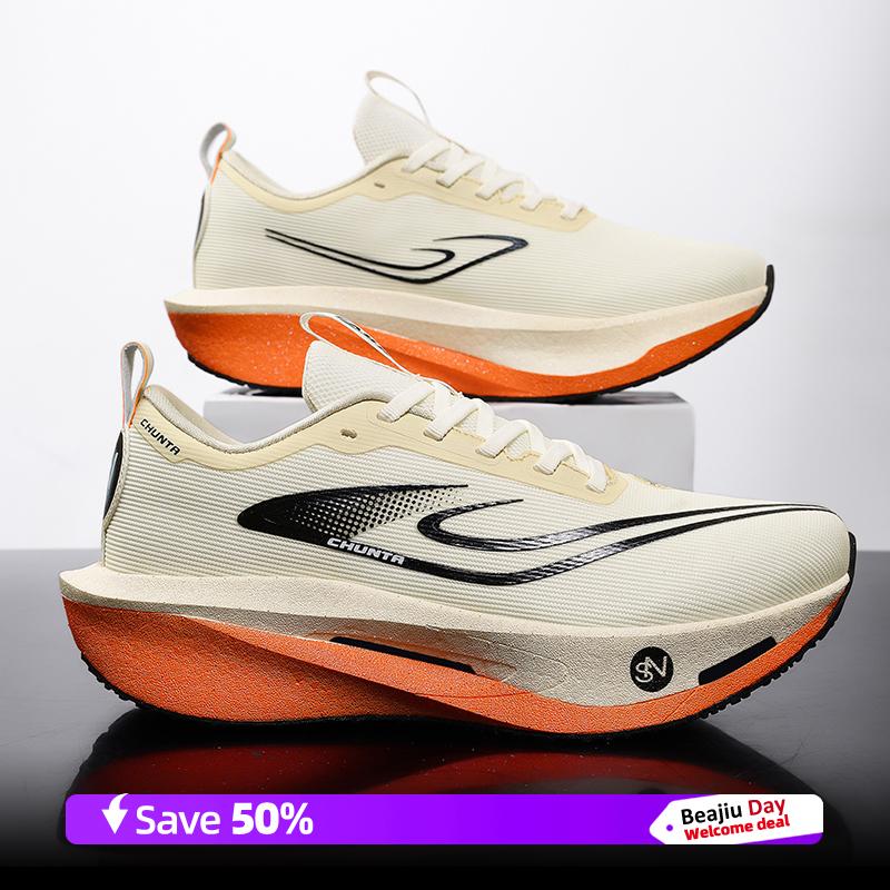Мужские кроссовки для бега Карбоновая пластина Специальные Марафонские Спортивные Дышащие Легкие Женские Удобные Нескользящие Повседневные Кроссовки
