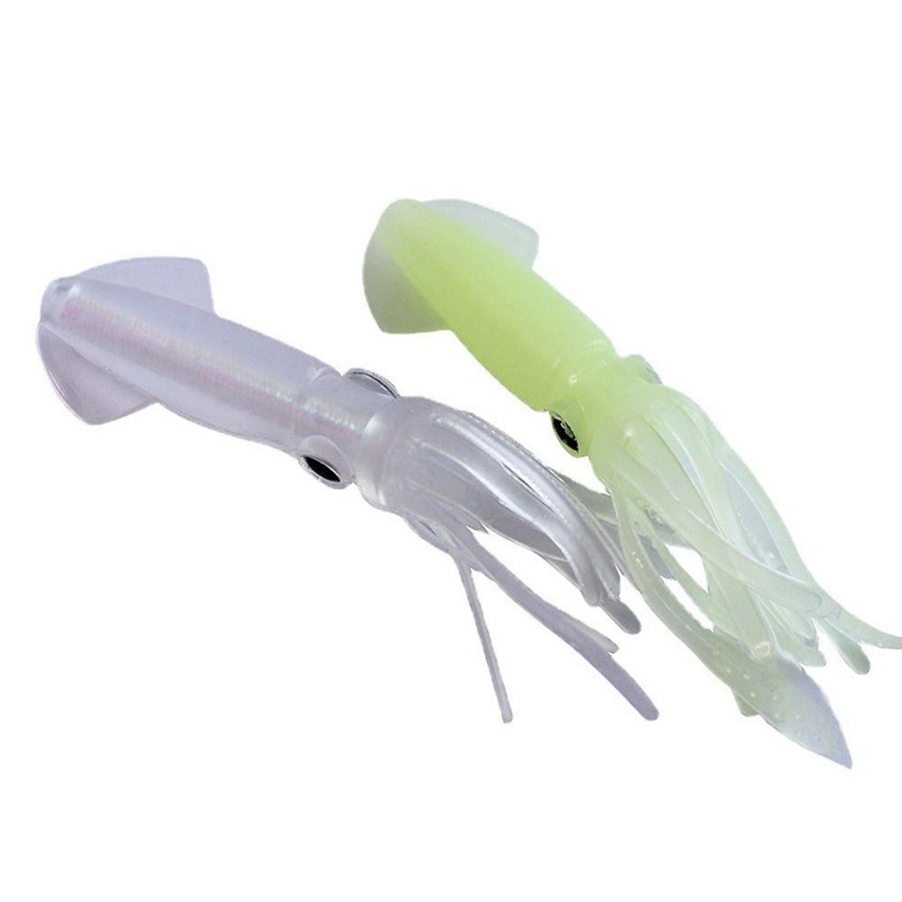 Glow in the Dark Luminous Squid Colorful Tube Artificial Bionic Octopus  Jig Bait