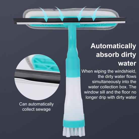 1/2/3 шт. Стеклоочиститель 4-в-1, очиститель стекла, скребок, распылитель, многофункциональный, с бутылкой-распылителем, для мытья окон