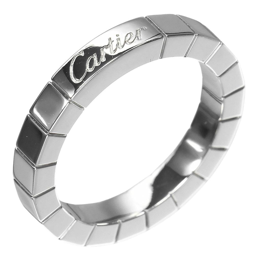 CARTIER Lanieres Ring K18 white gold #4.9(US Size) 5.84g Women Used