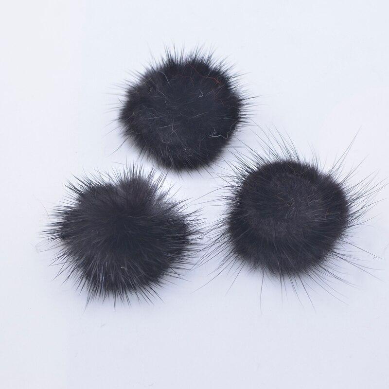 10Pcs 30mm Mink Plush Ball with Bottom Gasket for DIY Headwear Hair Clips Bow Accessories Handmade Baby Clothes Hat Shoes Decor