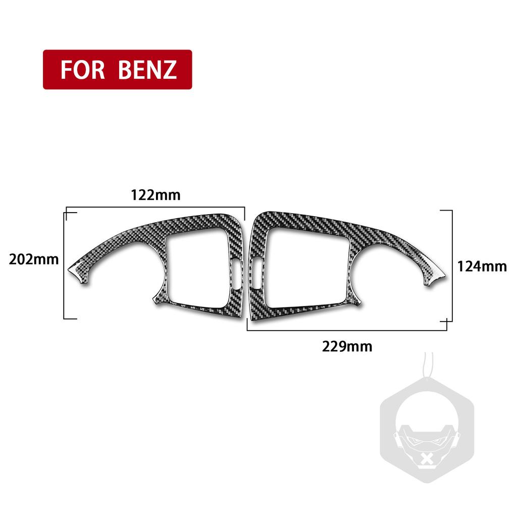 Для Mercedes-Benz C Class W203 2005-2007 приборная панель с обеих сторон, вентиляционные отверстия для кондиционера, отделка из углеродного волокна