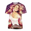 Летние футболки с коротким рукавом с 3D-печатью Mariah Carey для мужчин и женщин, повседневный дышащий топ в стиле хип-хоп и уличной моды