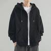 Men's Zippered Hooded Sweatshirt Jacket - Casual Loose Fit, Plus Velvet, Spring/Autumn Sportswear.