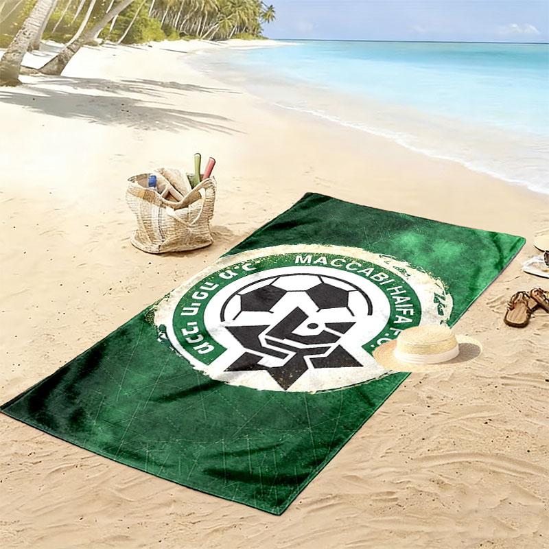 Maccabi Haifa Art Print Beach Towel, Large Soft Quick Dry Towel for Beach Camping Swimming