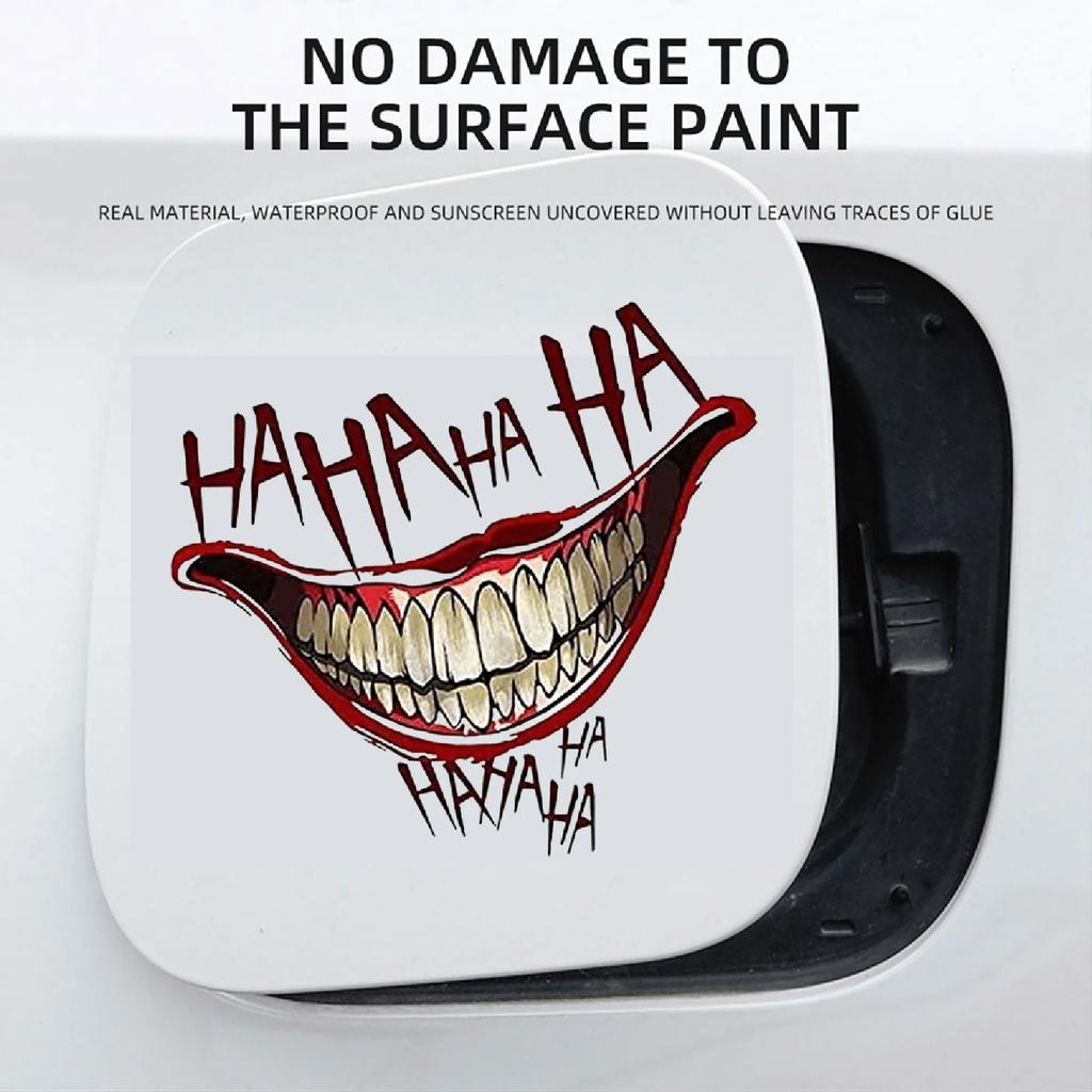 Наклейки с изображением рта клоуна HAHAHA для автомобилей Jeep, грузовиков, фургонов, внедорожников, мотоциклов, окон, стен, чашек, бамперов, водонепроницаемые наклейки для поделок