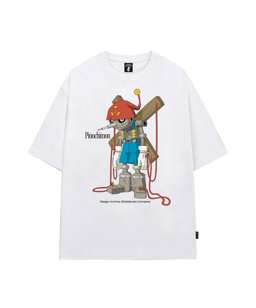 ODDSTUDIO [Digimon Adventure] Свободная футболка Пиночимон - 2 цвета