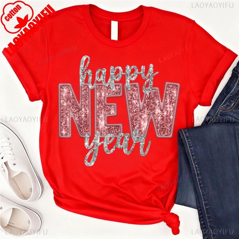 Happy New Year 2026 New Years Eve Party Countdown Family TShirt Short Sleeve Cotton Top All Seasons Quality Casual Fashion Tee