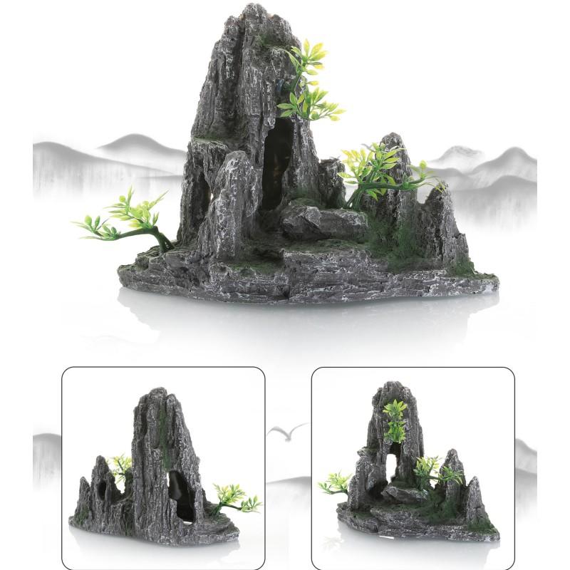 Decorative Rocks Fish Tank Decoration Simulation Rockery Decorative Rocks Landscape for Aquarium Decor Ornaments Resin Rockery