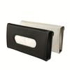 1pc PU Leather Car Tissue Box Holder, Sun Visor and Seat Back Organizer for Towels, Auto Interior Accessory Storage Case