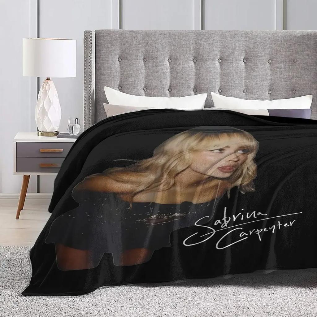 Уютное одеяло Sabrina Carpenter Eras Tour, мерч, декоративное для кровати, для альбома Espresso, мягкий фланелевый плед для автомобиля