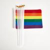 10Pcs/Pack Gay Pride Flags Easy To Hold Mini Small Rainbow Flags Parade Festival