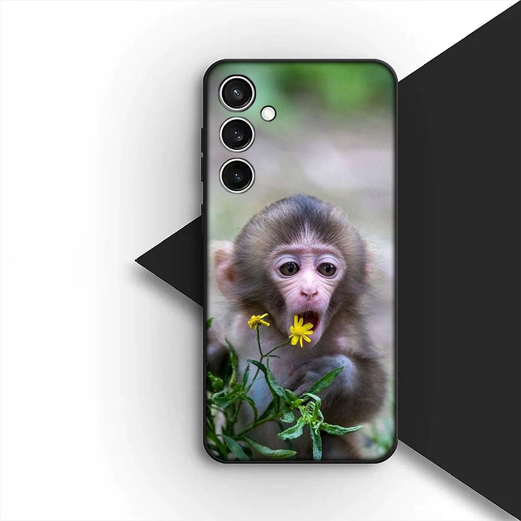 Casing Phone Cover for Samsung Galaxy S25 S24 S23 FE Ultra Plus S7 Edge S25+ S23+ A56 5G Case  Monkey Gorilla Ape Baby Animal