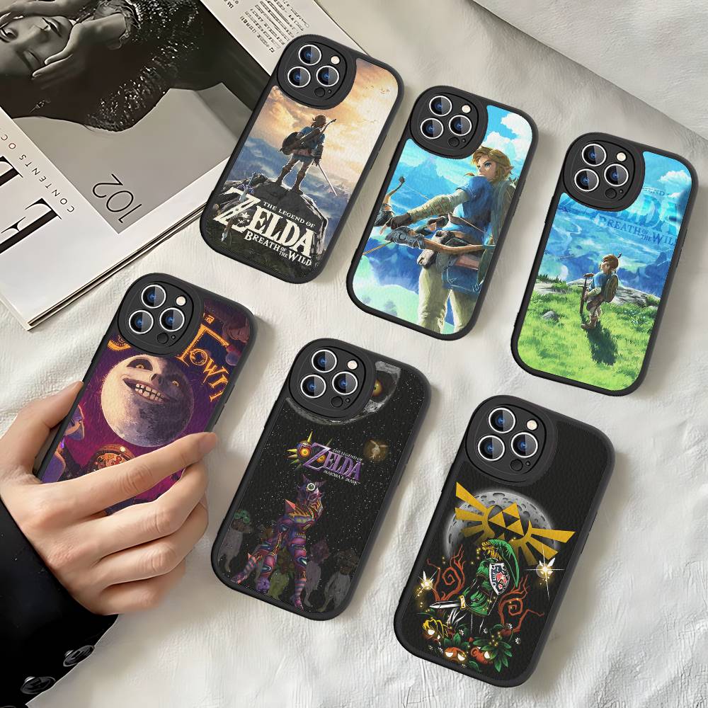Hot Game The Legend Of Zeldas Leather Phone Case For IPhone 16 14 15 Pro Plus 13 12 11 Pro Max Silicone Cover