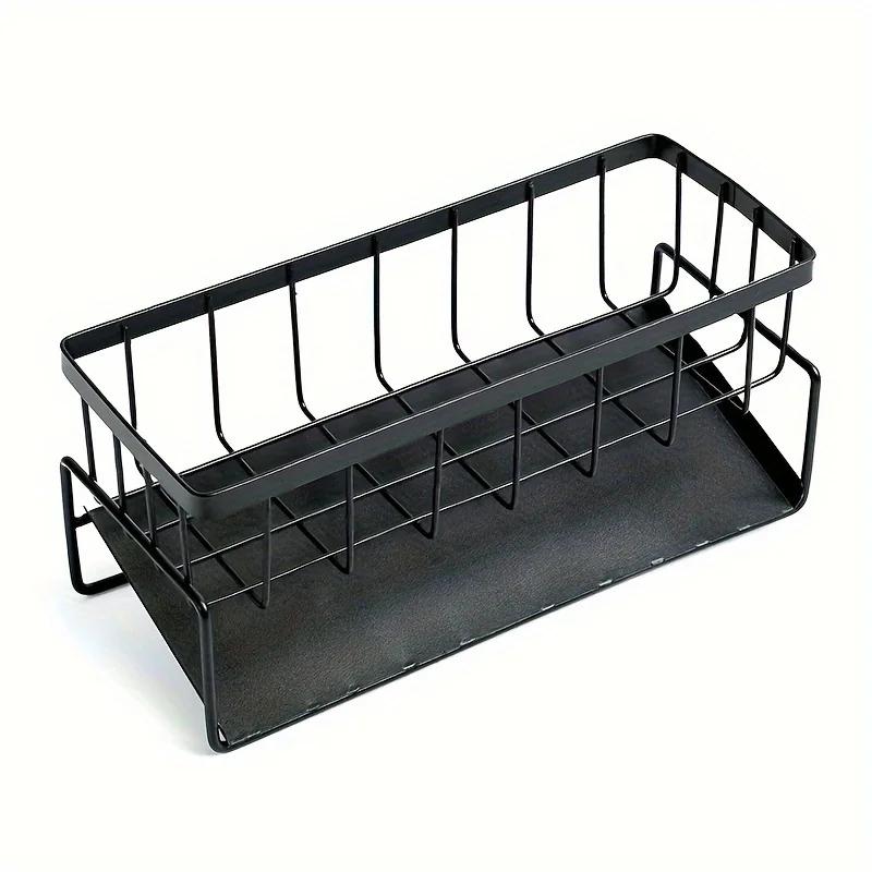 1Pc Kitchen Rack, Rag Drainage Rack, Non-punched Household Spice Rack, Sink Faucet Sink Rack Shelf Wall Shelf Sponge Storage