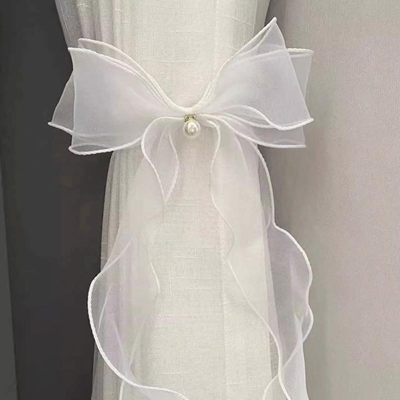 INS Подхваты для штор с бантом Оконные шторы Веревка для связывания Белые ремни для оконных штор Украшения для сумок Декор для штор Аксессуары