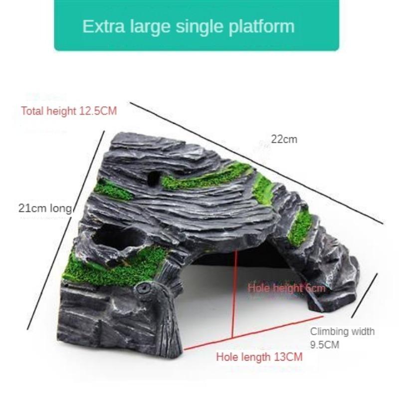 Платформа для сушки черепах Платформа для лазанья Платформа для сушки спины Платформа для лазанья Наземная банка для черепах Лазающая черепаха для домашних животных FD22998086 Пещера, в которой прячется ящерица