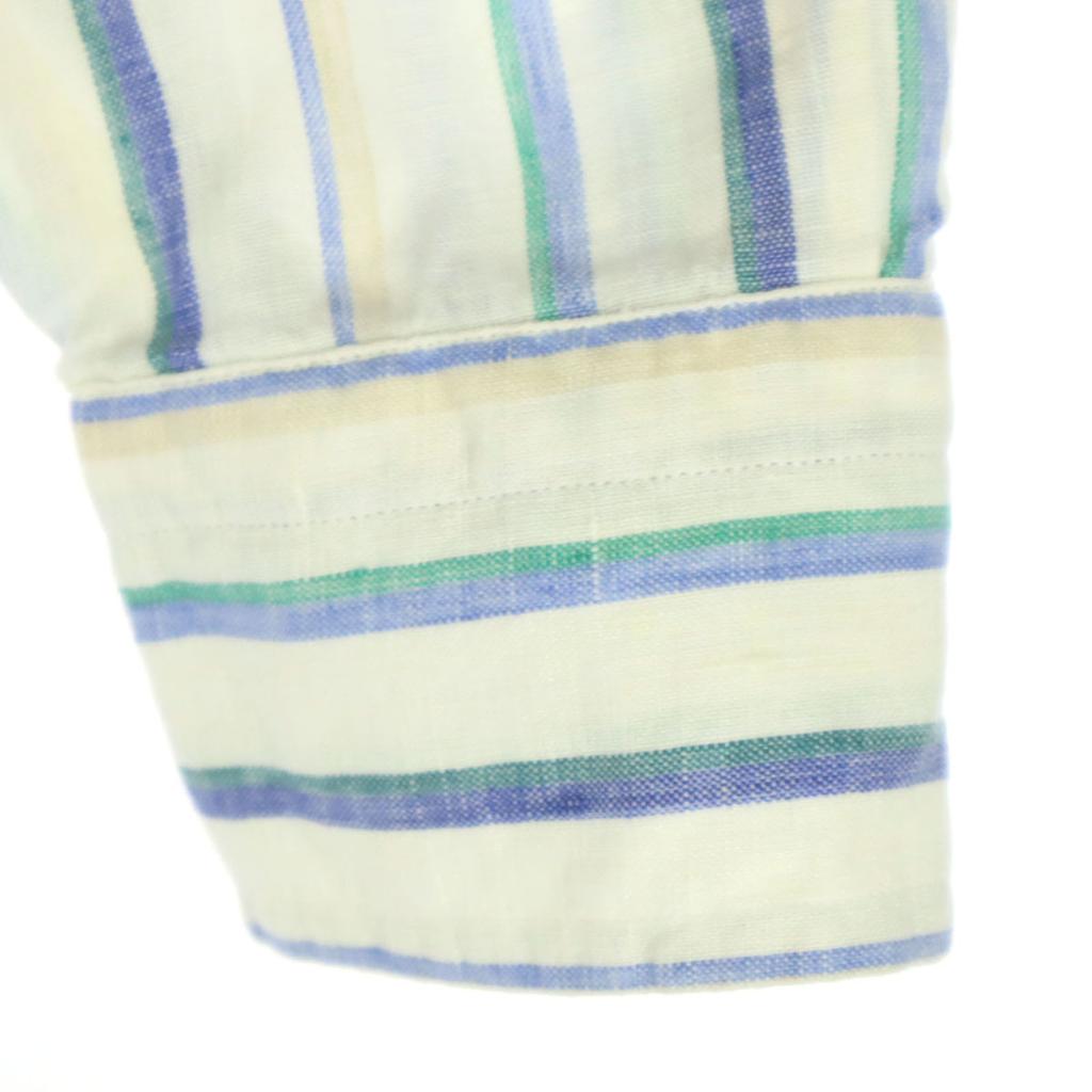 UGO COLELLA Striped Pattern Long sleeve Button down Linen shirt S Men's Used
