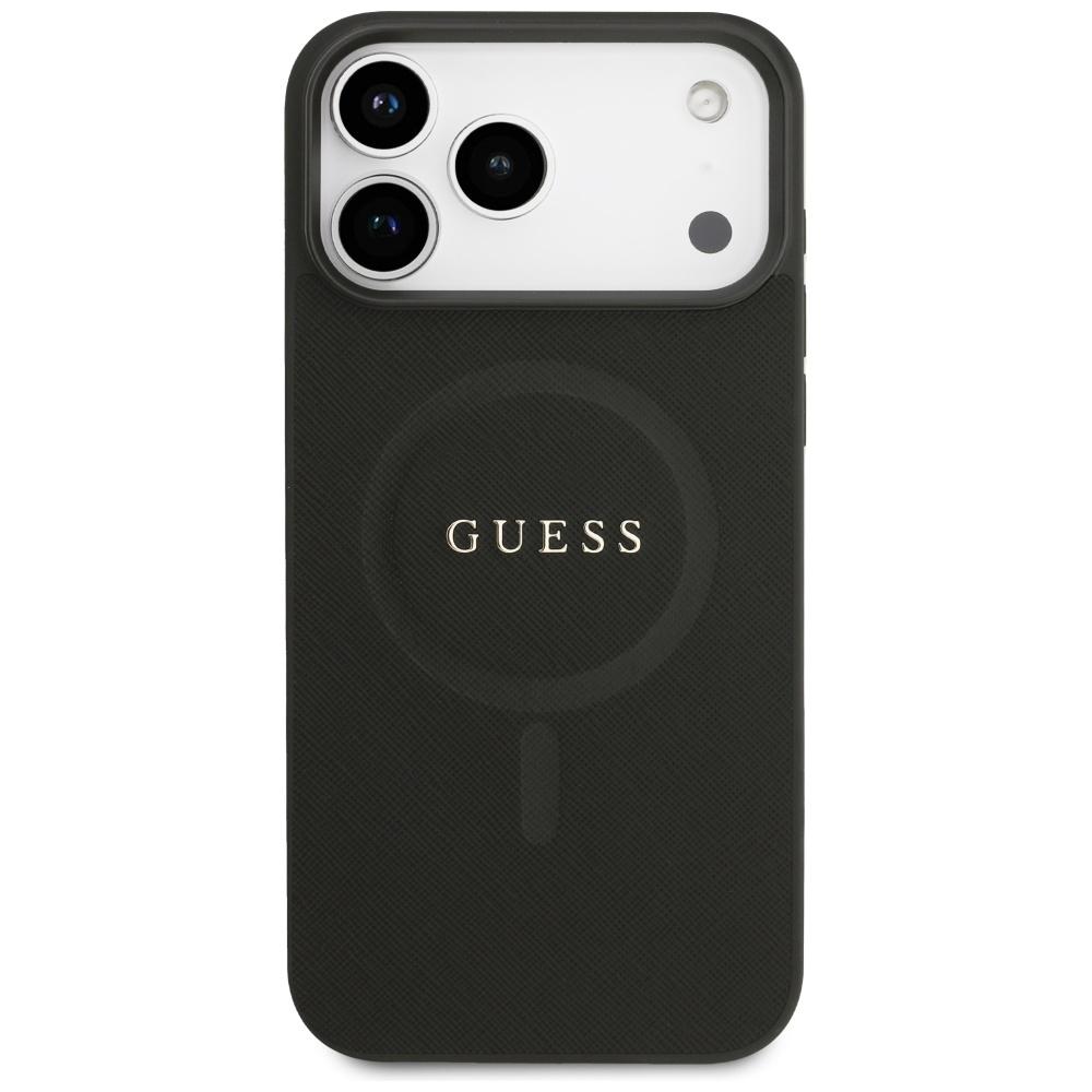 Guess Saffiano Classic Logo MagSafe Case for iPhone 17 Pro Max Black