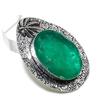 Emerald(Simulated) Gemstone Handmade 925 Sterling Silver Gift Pendant 2.17" R8H91