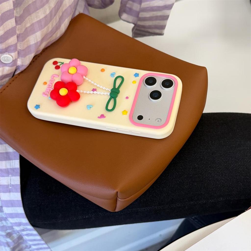 3D Подвеска-Цветок Противоударный Чехол для Телефона для iPhone 12-14/15-17 PROMAX