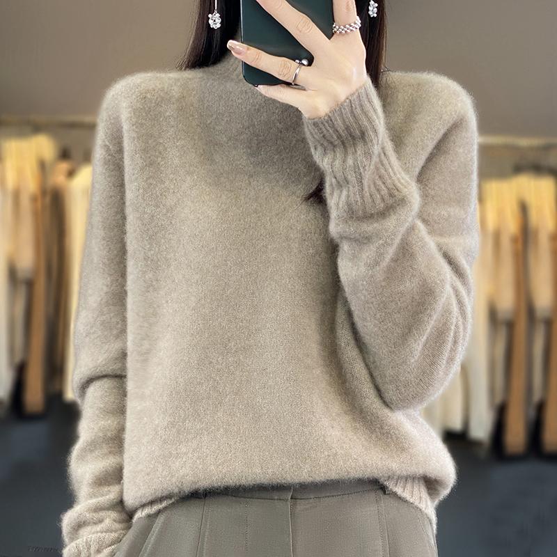 Женский кашемировый свитер Qinghe cashmere 30% кашемир 70% шерсть Женский осенне-зимний кашемировый свитер мягкий и теплый
