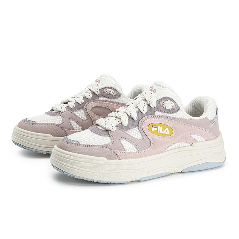 Fila Vibe 1+ Rhythm Shoes Классические Универсальные Прочные Легкие Дышащие Низкие Скейт-Кеды Женские кроссовки Кремовый Олень-Розовый F12W623210FGF