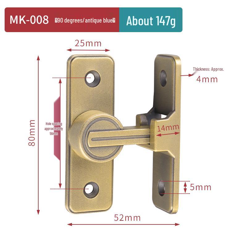 Светящийся замок-защелка для двери ванной комнаты без сверления